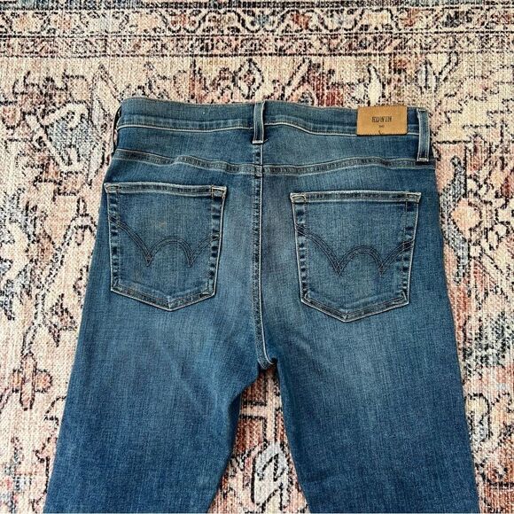 Edwin Anthropologie Elin Crop Straight Jeans Size 30 - Picture 10 of 12